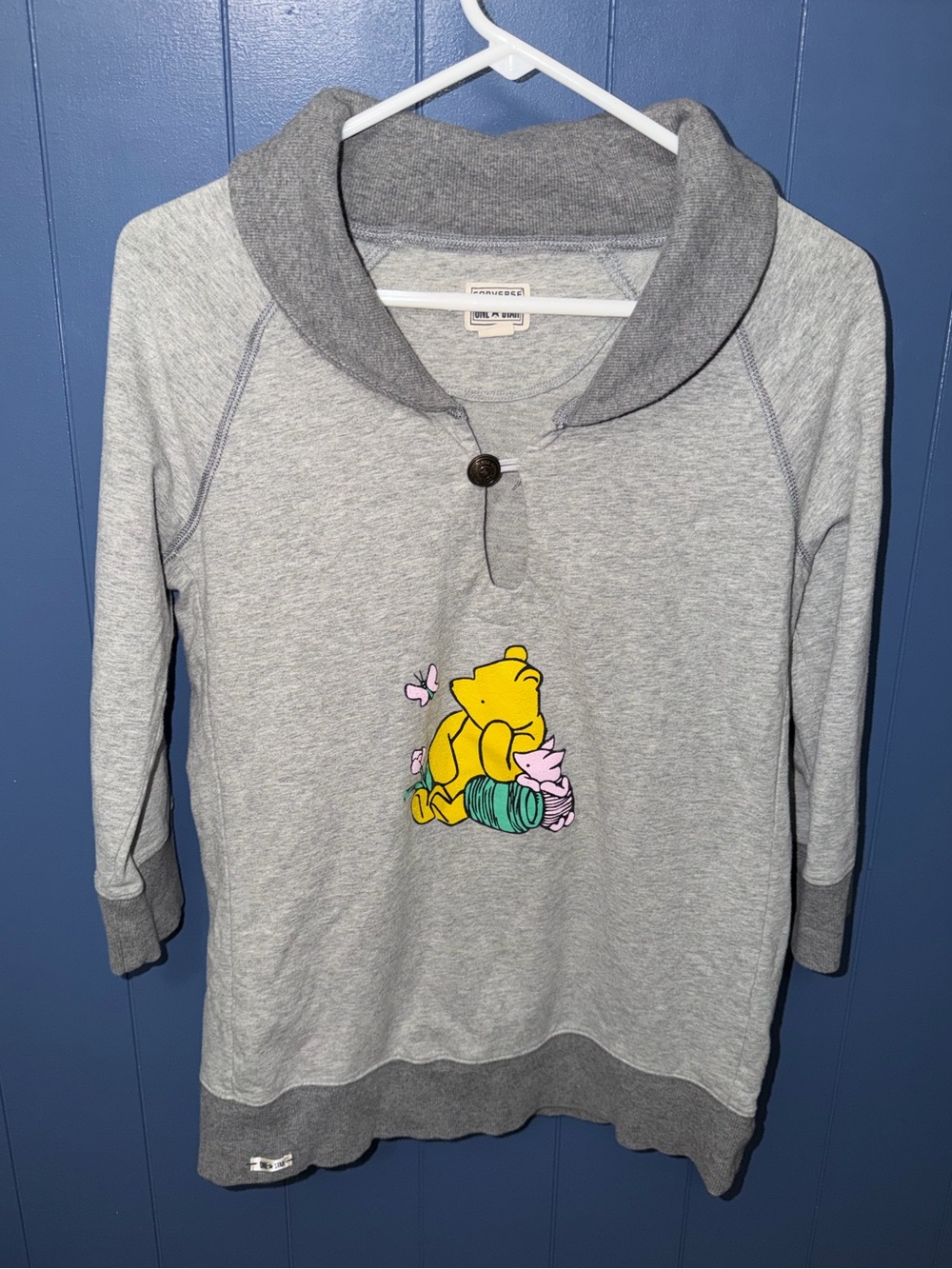 Converse One Star Half 3/4 sleeve pullover sweatshirt ft. Winnie the Pooh/Piglet
